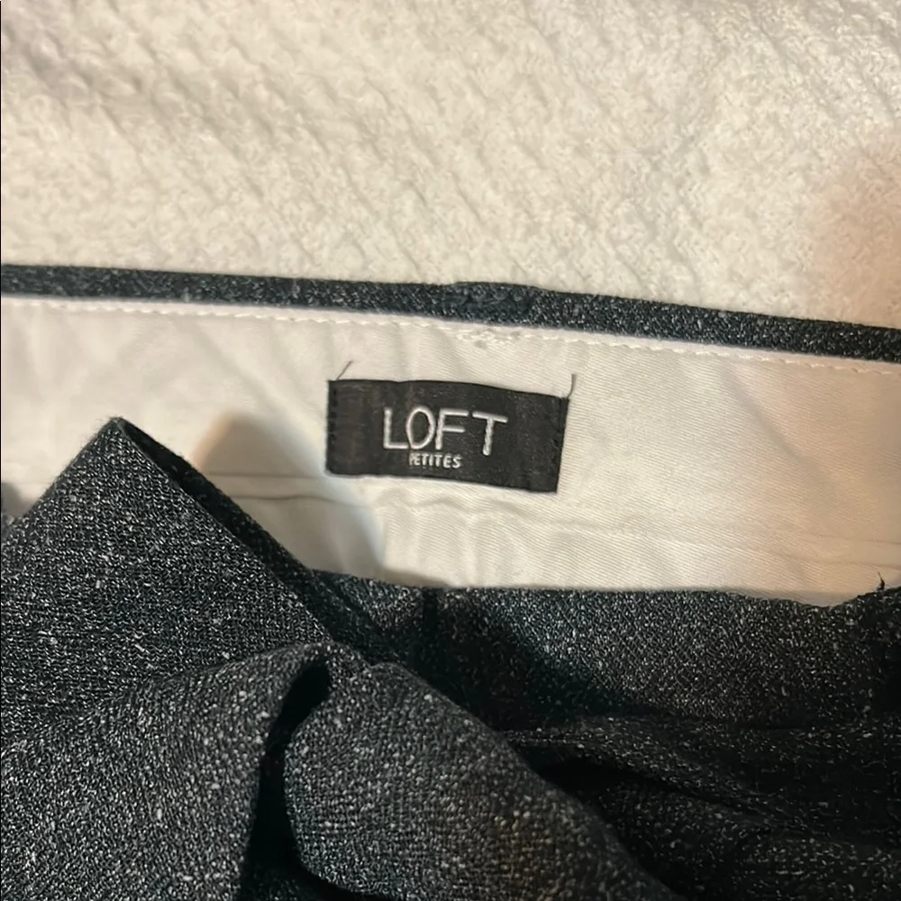 LOFT Gray Paperbag Waist Pants